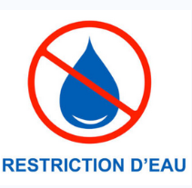 Restriction eau